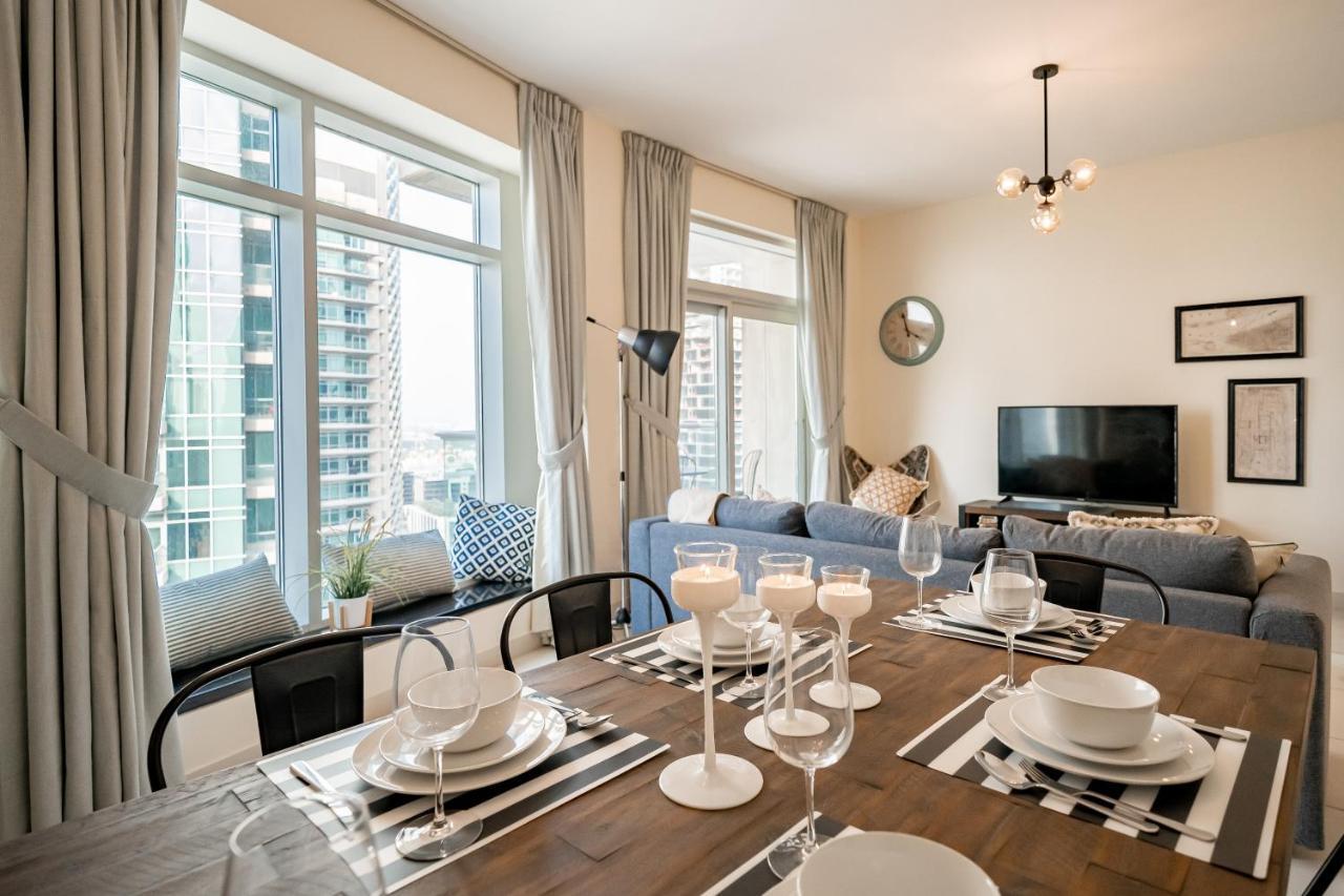 Ferienwohnung Higuests - Designer Apt With Panoramic View Near Burj Khalifa Dubai Exterior foto